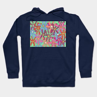 Colorful Retro Floral Print Hoodie